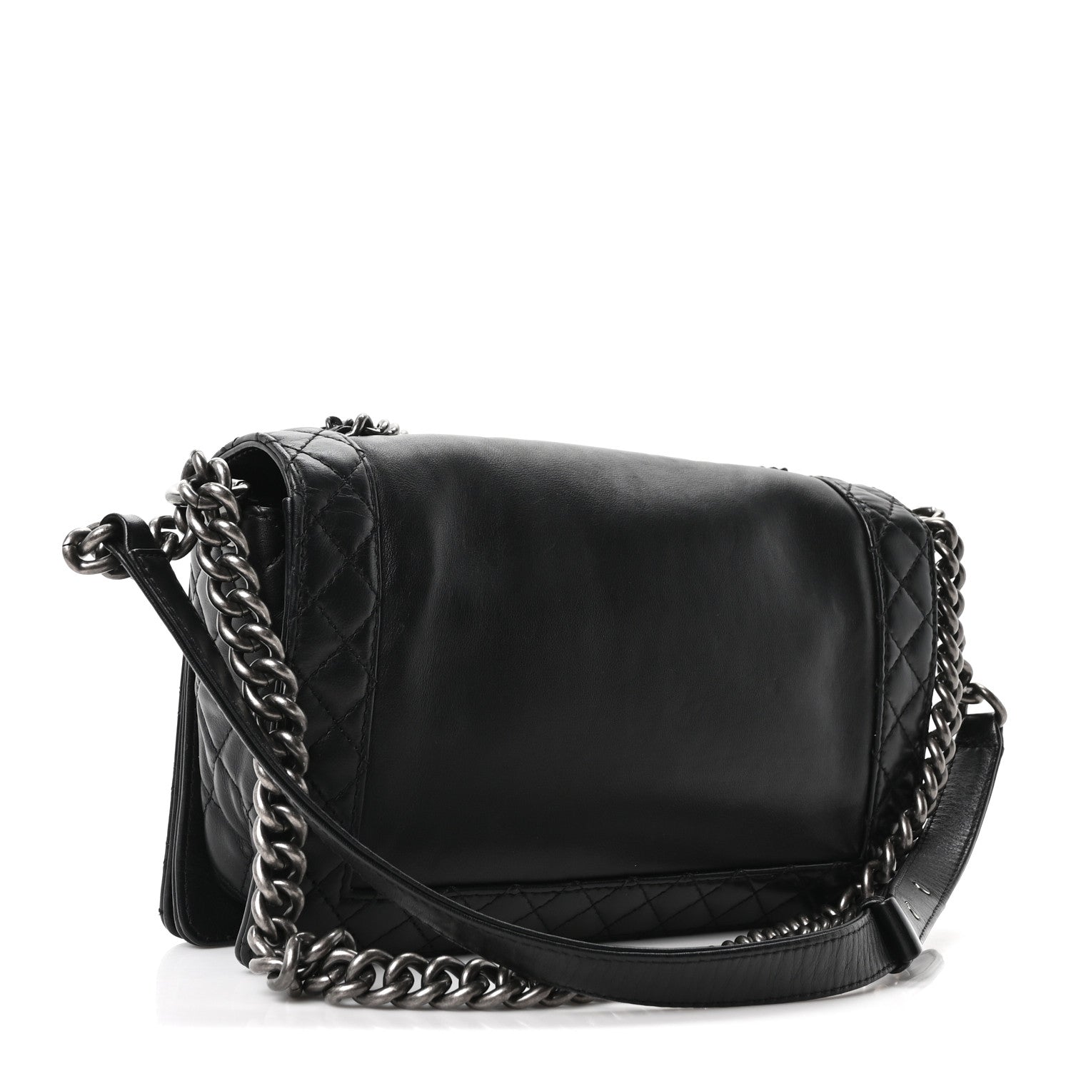 Chanel Calfskin Enchained New Medium Boy Flap Black 3 of 10