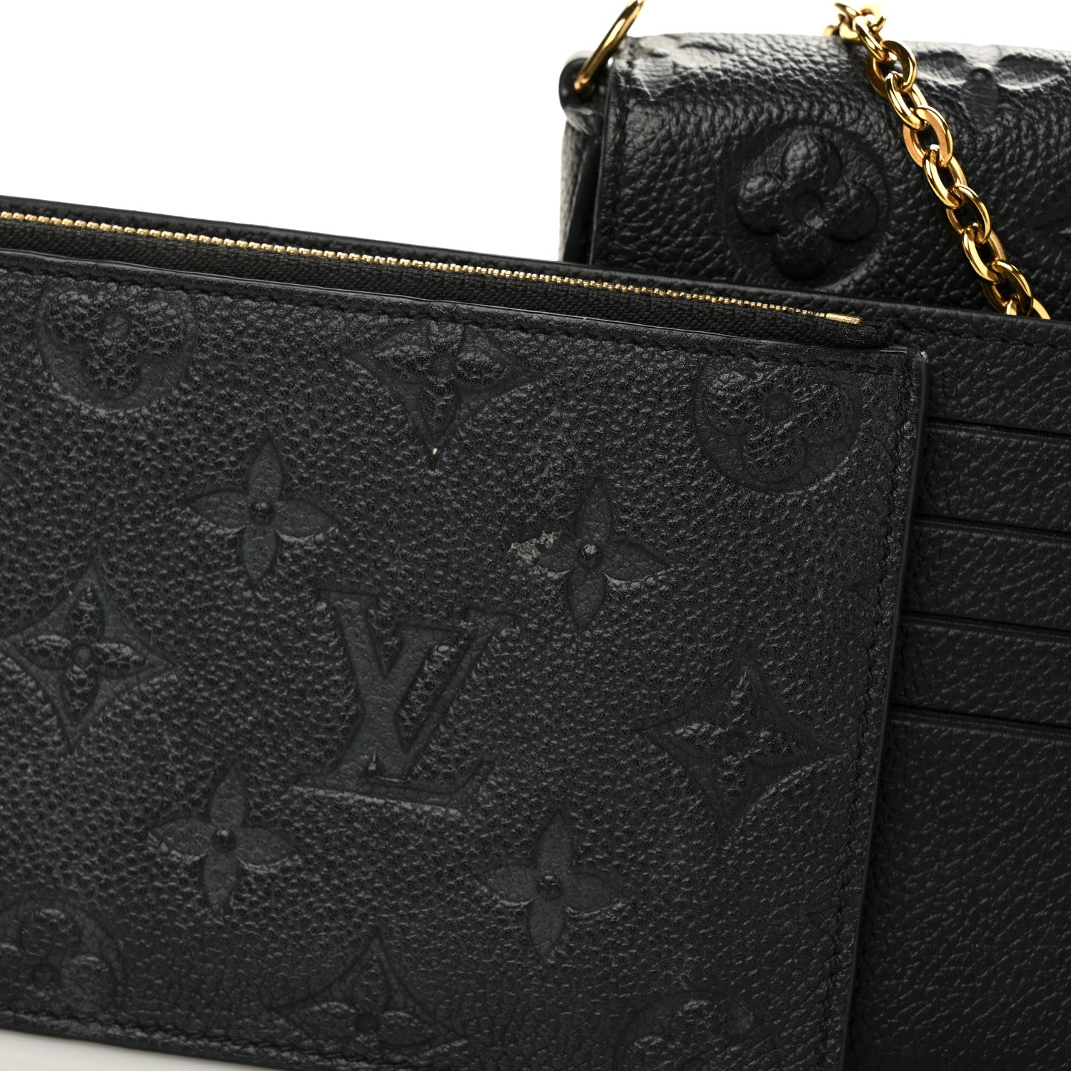 Louis Vuitton Empreinte Pochette Felicie Chain Wallet Black 7 of 8