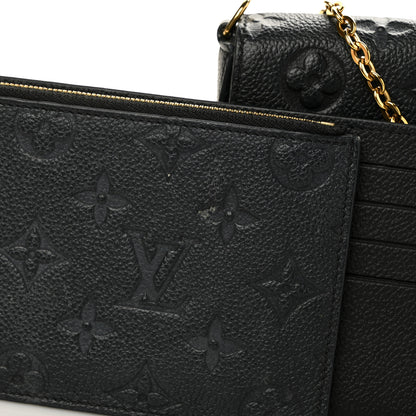 Louis Vuitton Empreinte Pochette Felicie Chain Wallet Black 7 of 8
