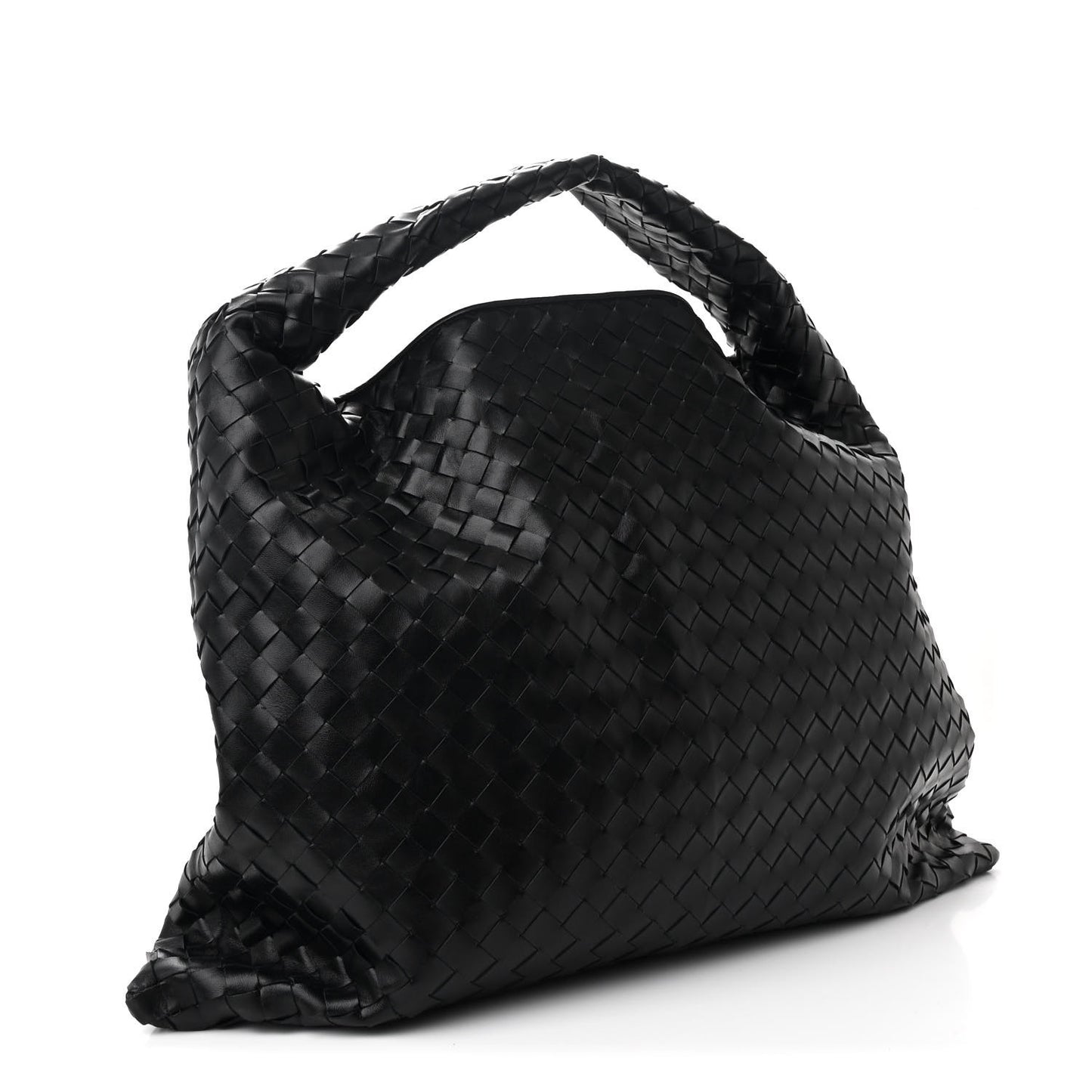 Calfskin Intrecciato Large Hop Black
