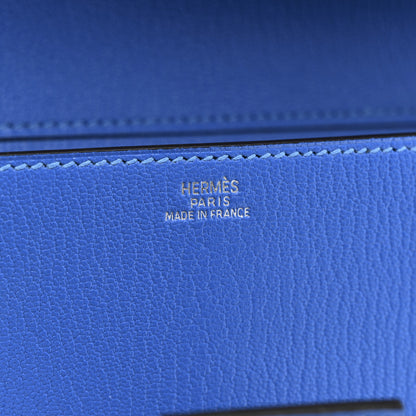 Hermes Chevre Mysore Medor 23 Clutch Bleu Hydra 6 of 7