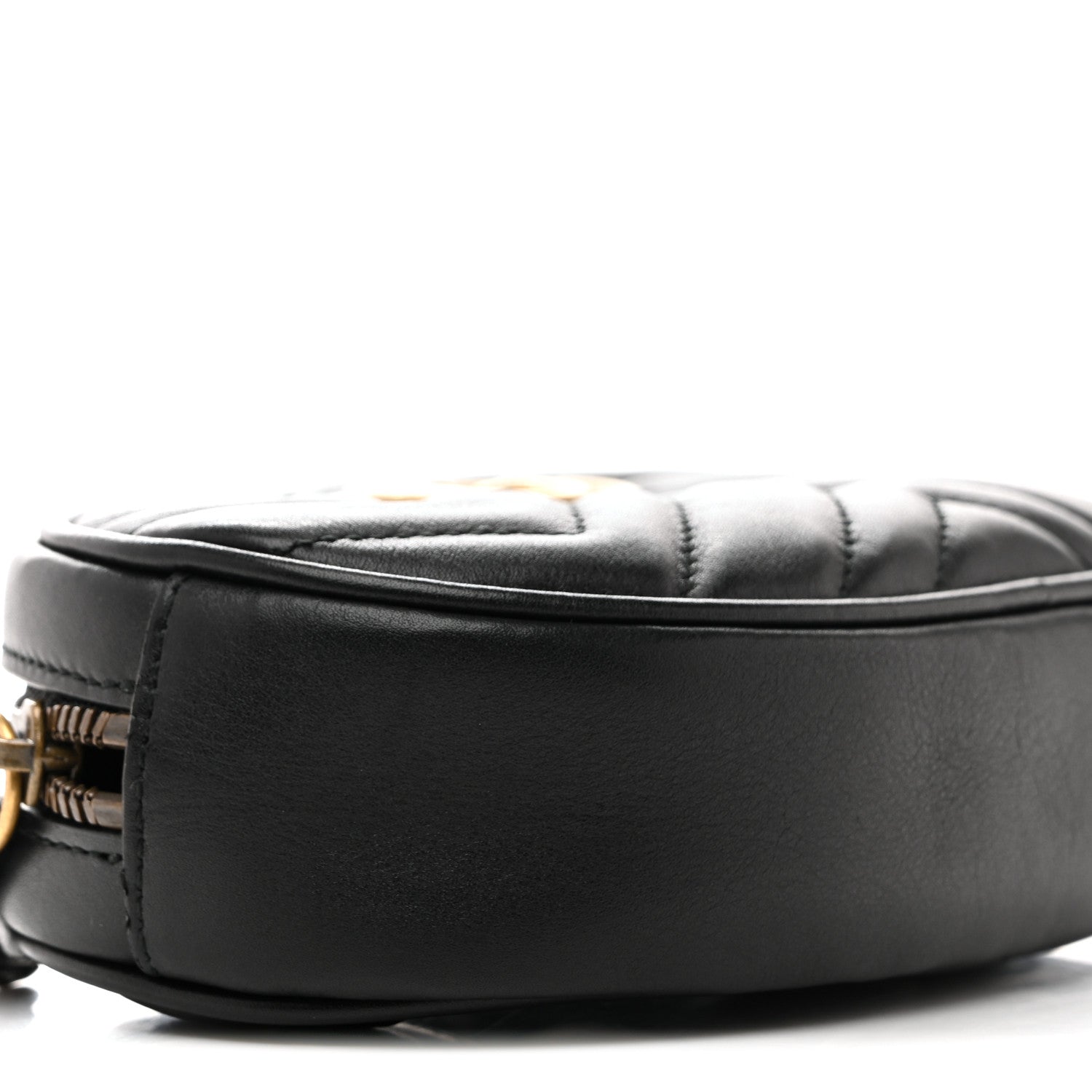 Gucci Calfskin Matelasse GG Marmont Belt Bag 85 34 Black 9 of 14