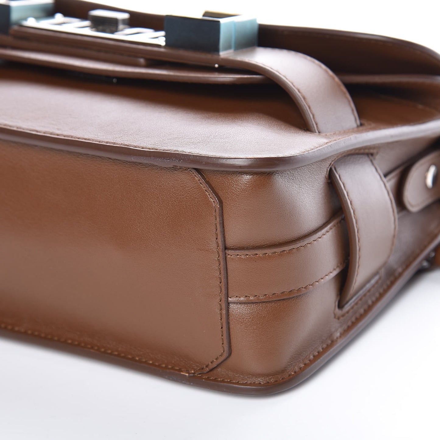 Calfskin Mini PS11 Classic Shoulder Bag Hazelnut