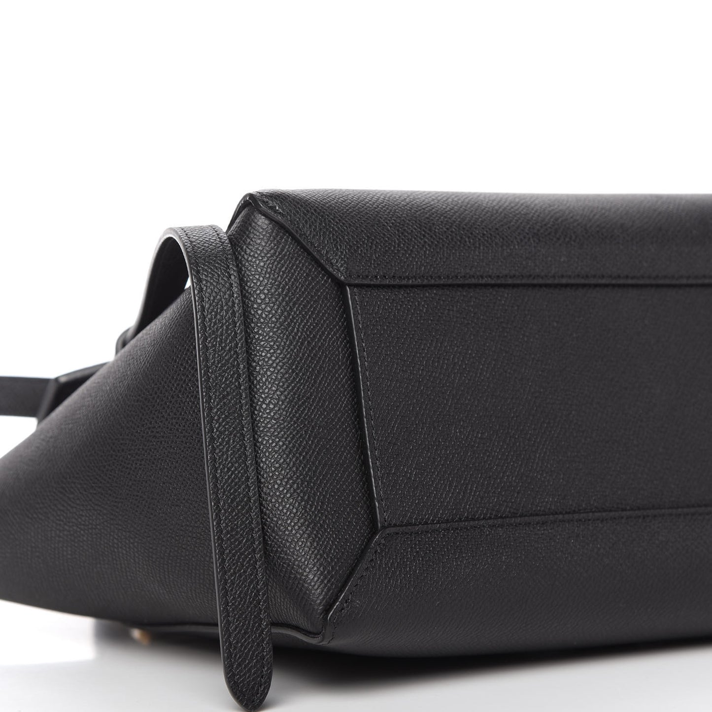 Grained Calfskin Micro Belt Bag Black