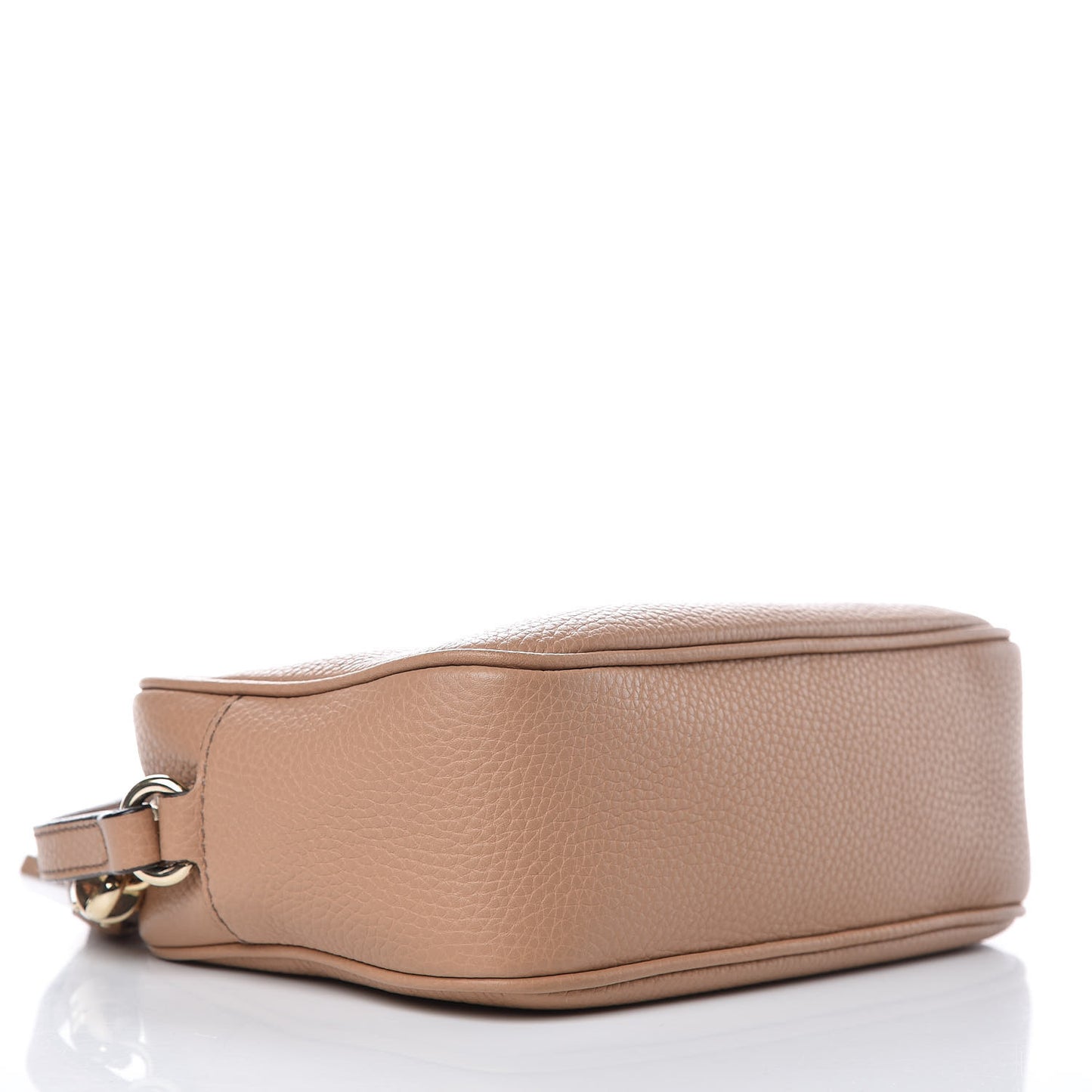 Pebbled Calfskin Small Soho Disco Bag Rose Beige