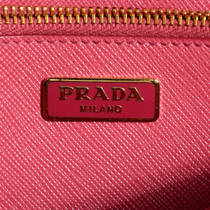 Prada Saffiano Lux Bow Crossbody Bag Peonia Geranio 6 of 9