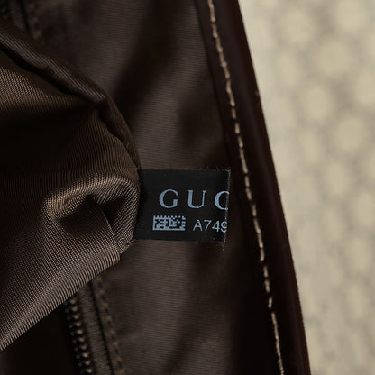 Gucci GG Plus Monogram Large Interlocking G Flap Messenger Bag Beige Dark Brown 8 of 9