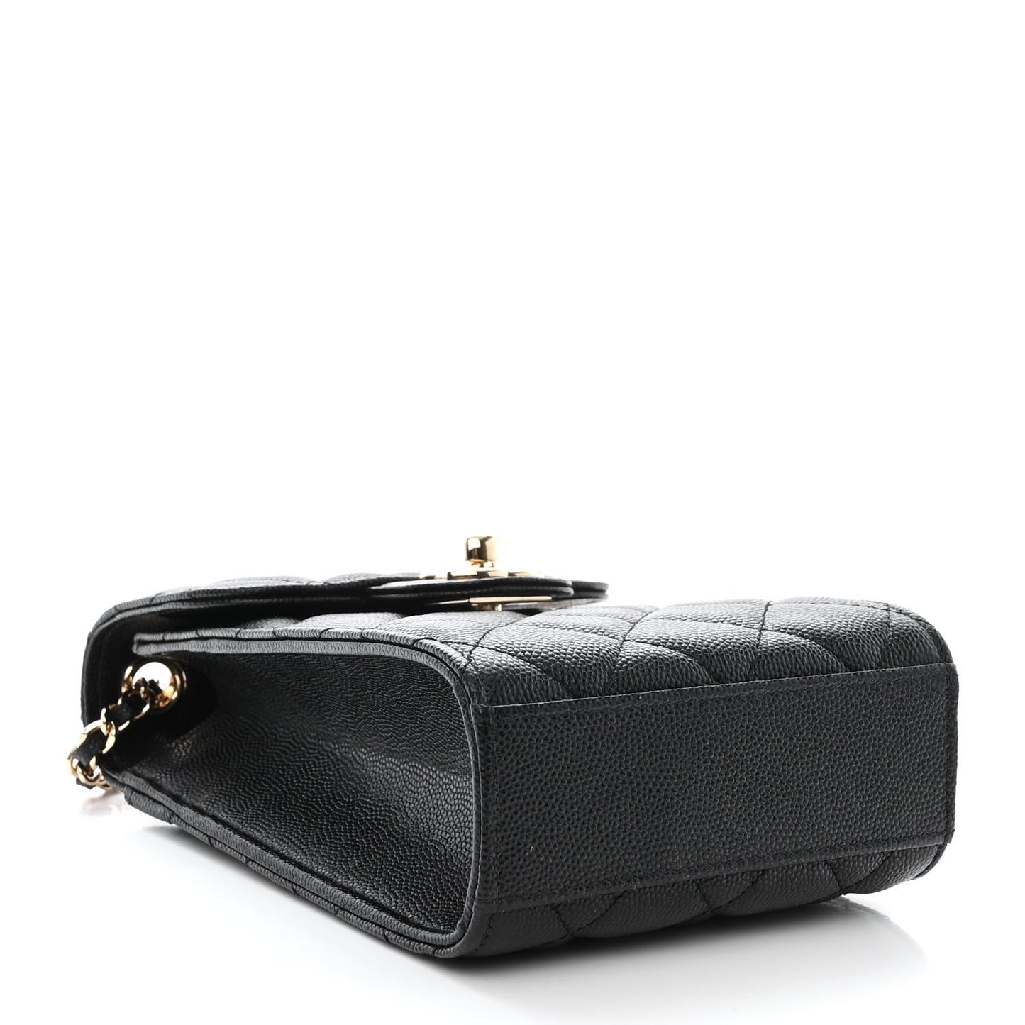 Caviar Quilted Classic Phone Holder Black