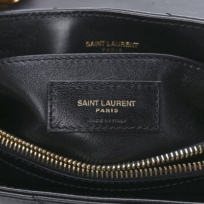Saint Laurent Calfskin Y Quilted Monogram Small Loulou Chain Satchel Black 7 of 12