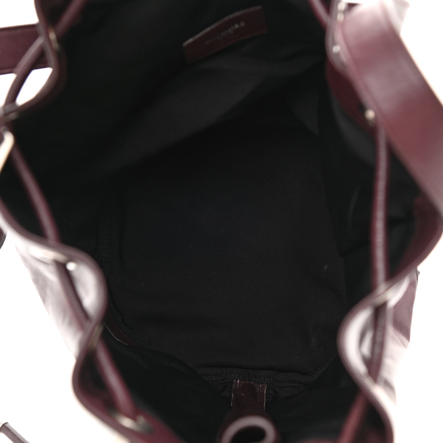 Saint Laurent Calfskin Medium Rider Bucket Bag Bordeaux 4 of 7
