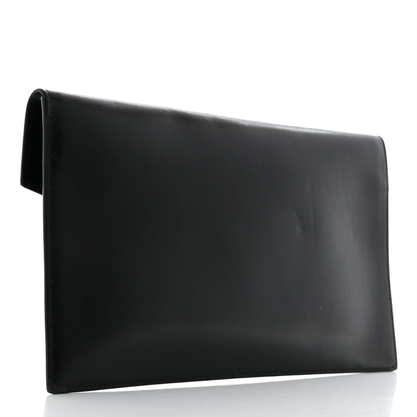 Smooth Shiny Calfskin Monogram Uptown Pouch Black