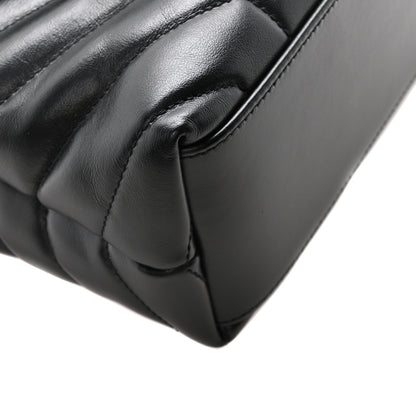 Saint Laurent Calfskin Y Quilted Monogram Small Loulou Chain Satchel Black 8 of 9