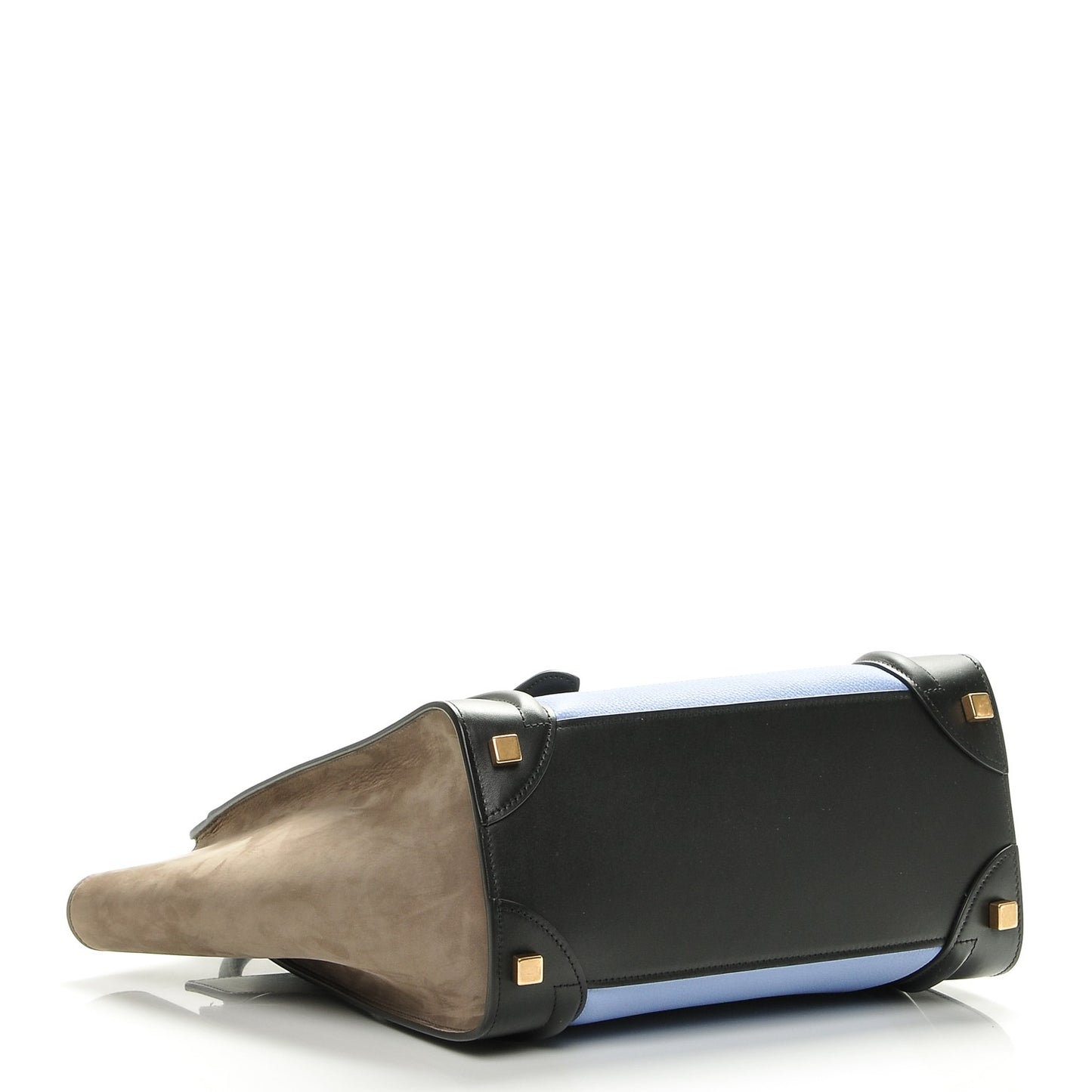 Baby Grained Calfskin Nubuck Micro Tri-Color Luggage Porcelain