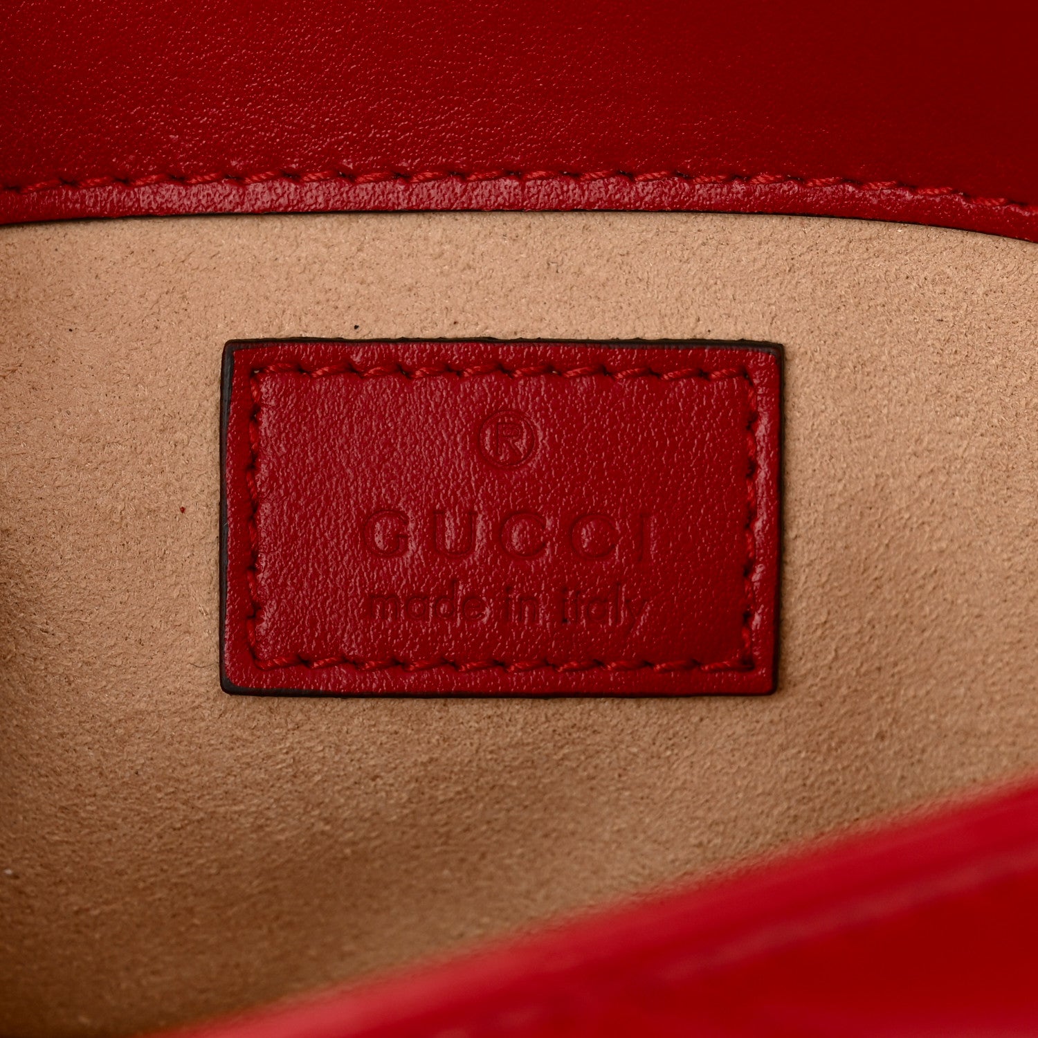Gucci Calfskin Matelasse Super Mini GG Marmont Shoulder Bag Hibiscus Red 6 of 10