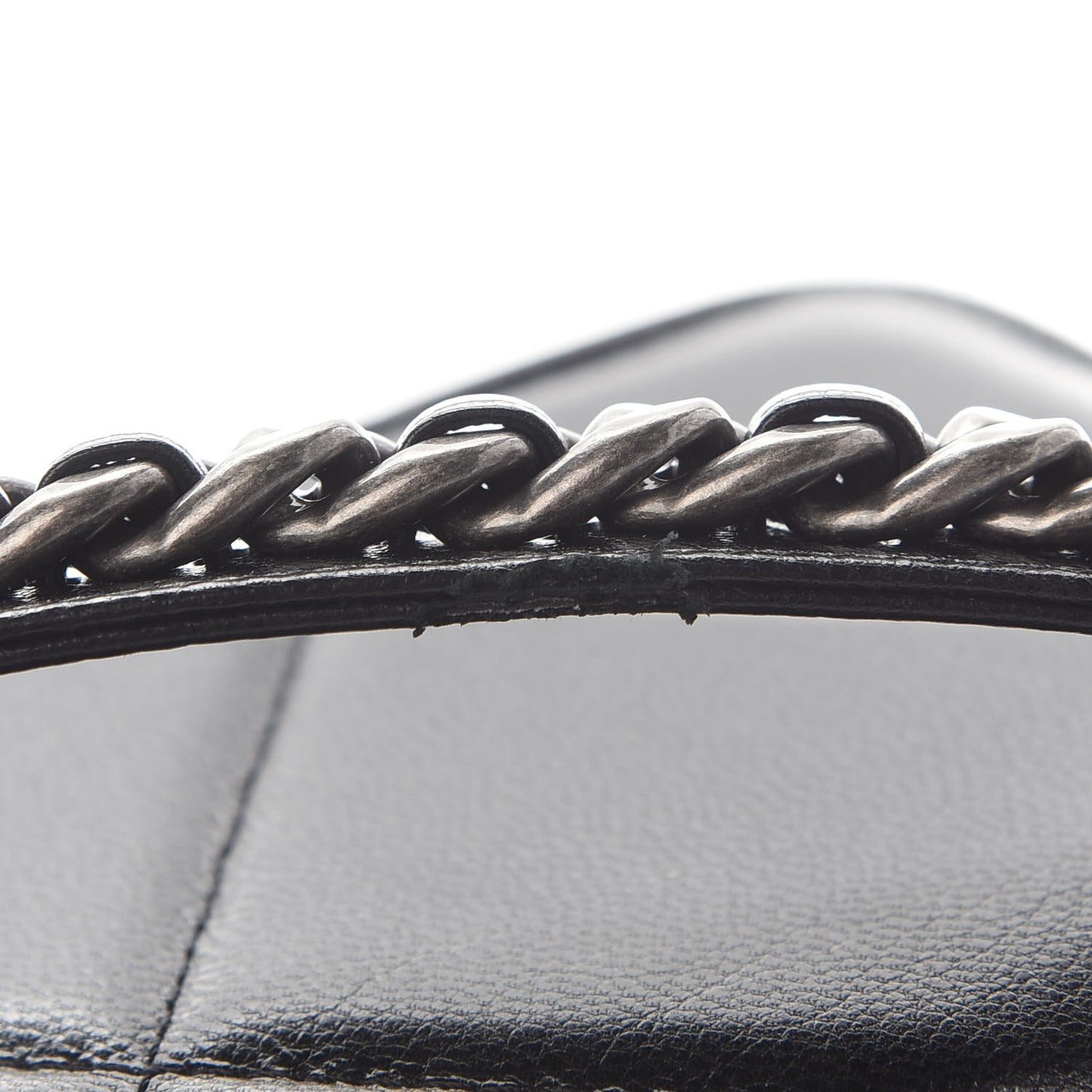 Shiny Goatskin Quilted Chanel 19 Wallet On Chain WOC Black