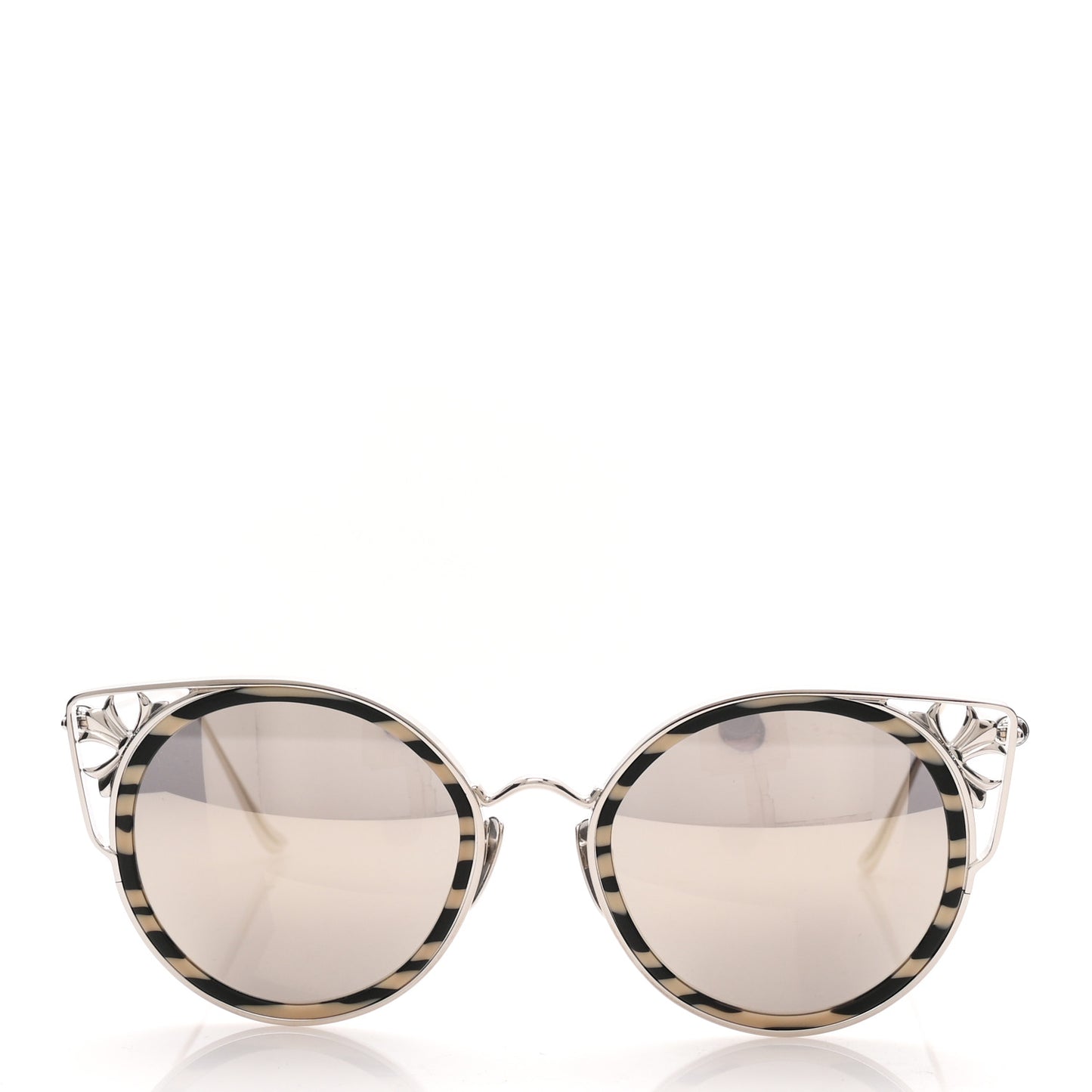 Metal Blow It Blue Sunglasses Silver