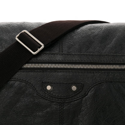 Balenciaga Agneau Arena Foldover Messenger Black 7 of 12