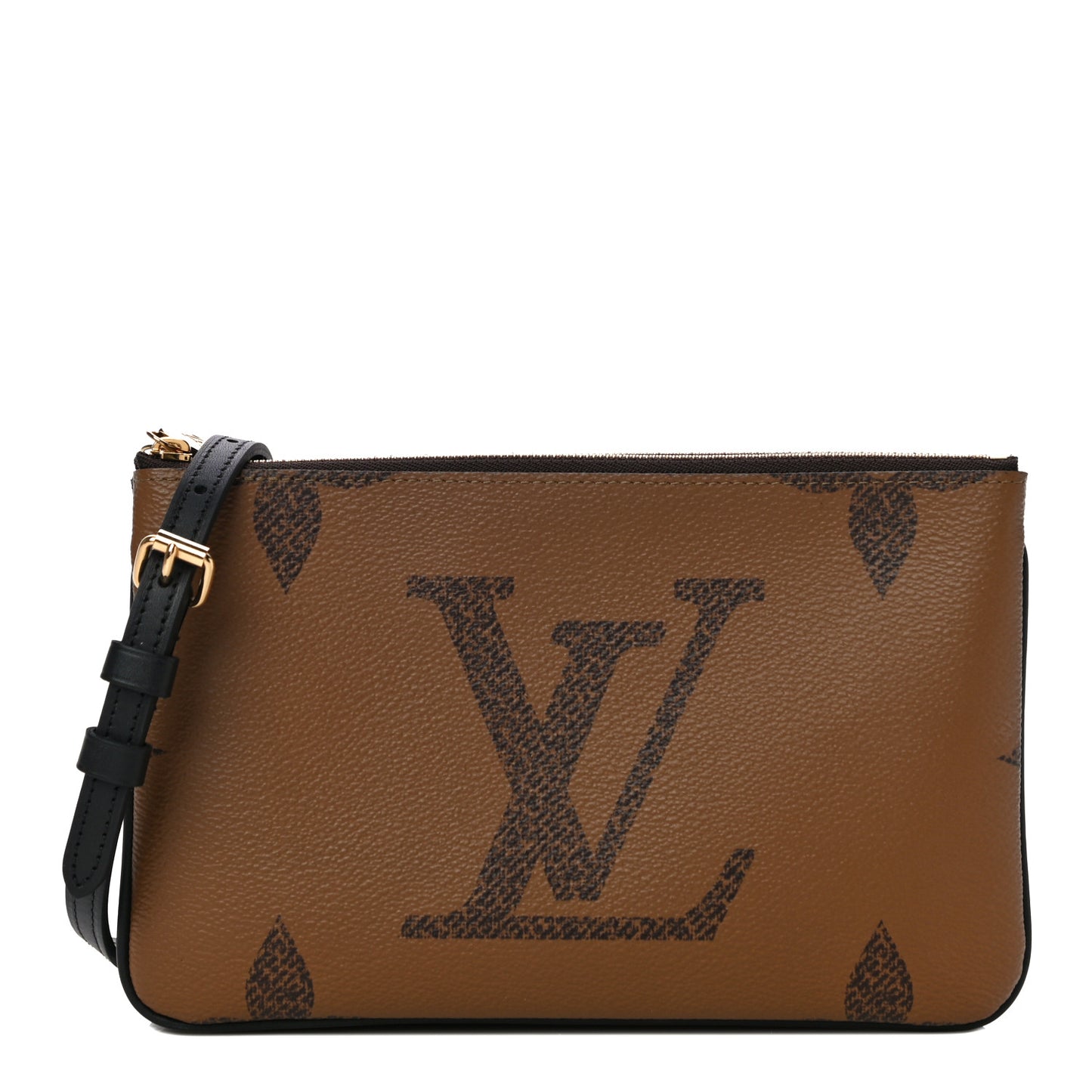 LOUIS VUITTON Reverse Monogram Giant Double Zip Pochette
