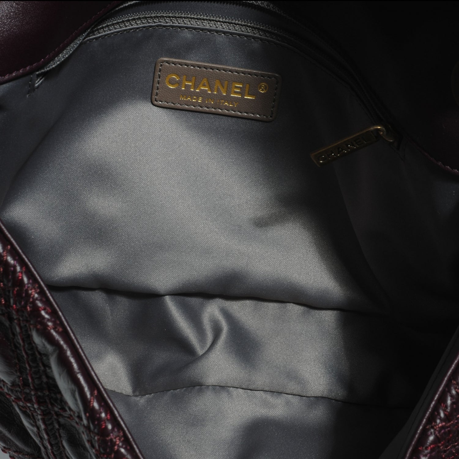 Chanel Calfskin Quilted Stitch Flap Plum 6 of 8