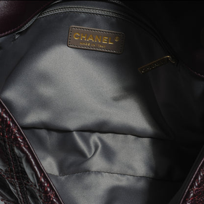Chanel Calfskin Quilted Stitch Flap Plum 6 of 8