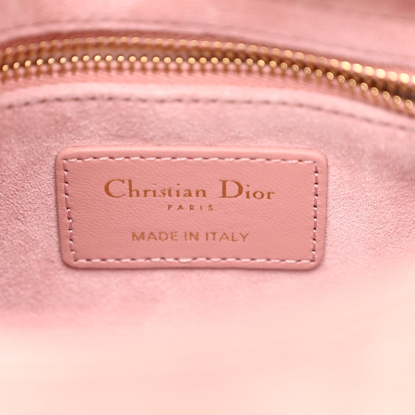 Lambskin Cannage Mini Lady Dior Blush