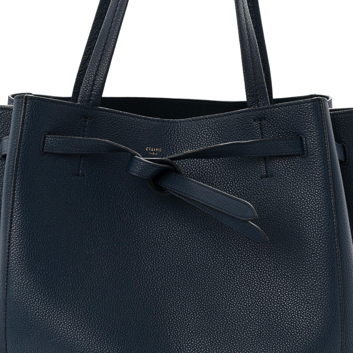 Soft Grained Calfskin Small Belt Cabas Phantom Deep Blue