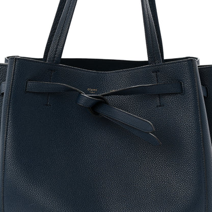 Celine Soft Grained Calfskin Small Belt Cabas Phantom Deep Blue 8 of 11