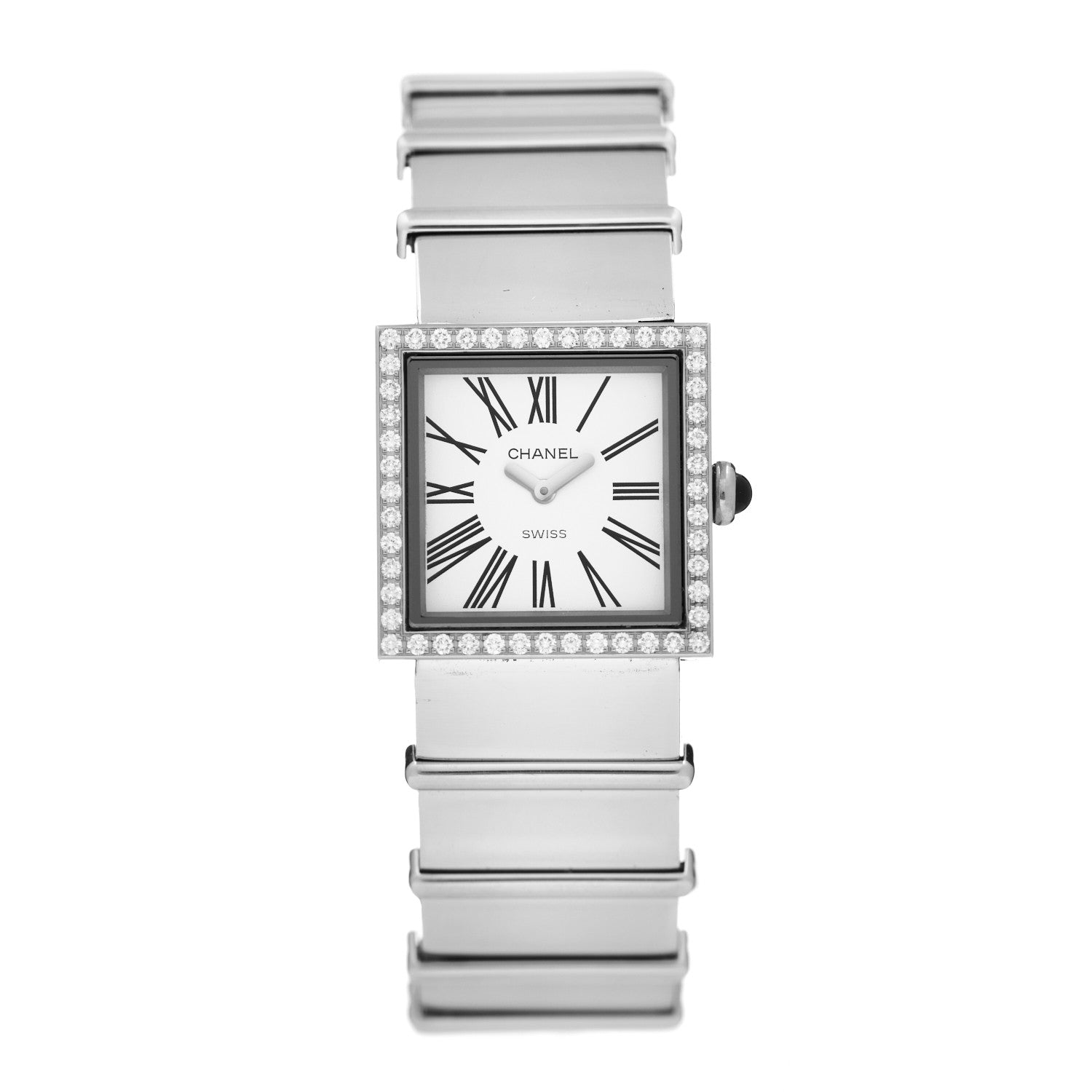 Chanel Stainless Steel Diamond 23mm Mademoiselle Quartz Watch 1 of 4