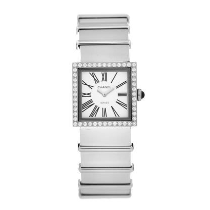 Chanel Stainless Steel Diamond 23mm Mademoiselle Quartz Watch 1 of 4