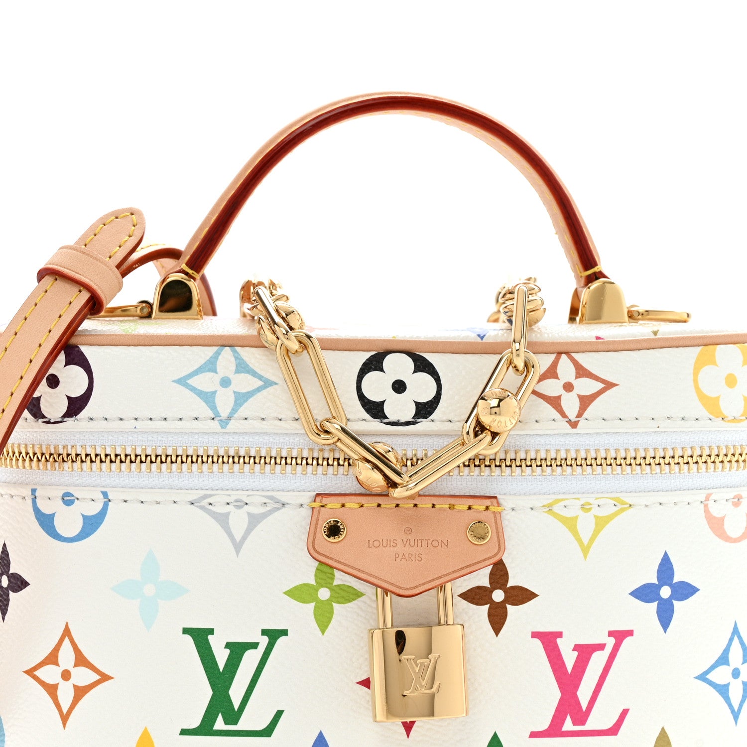 Louis Vuitton LV x TM Monogram Multicolor Vanity Chain Pouch White 7 of 9