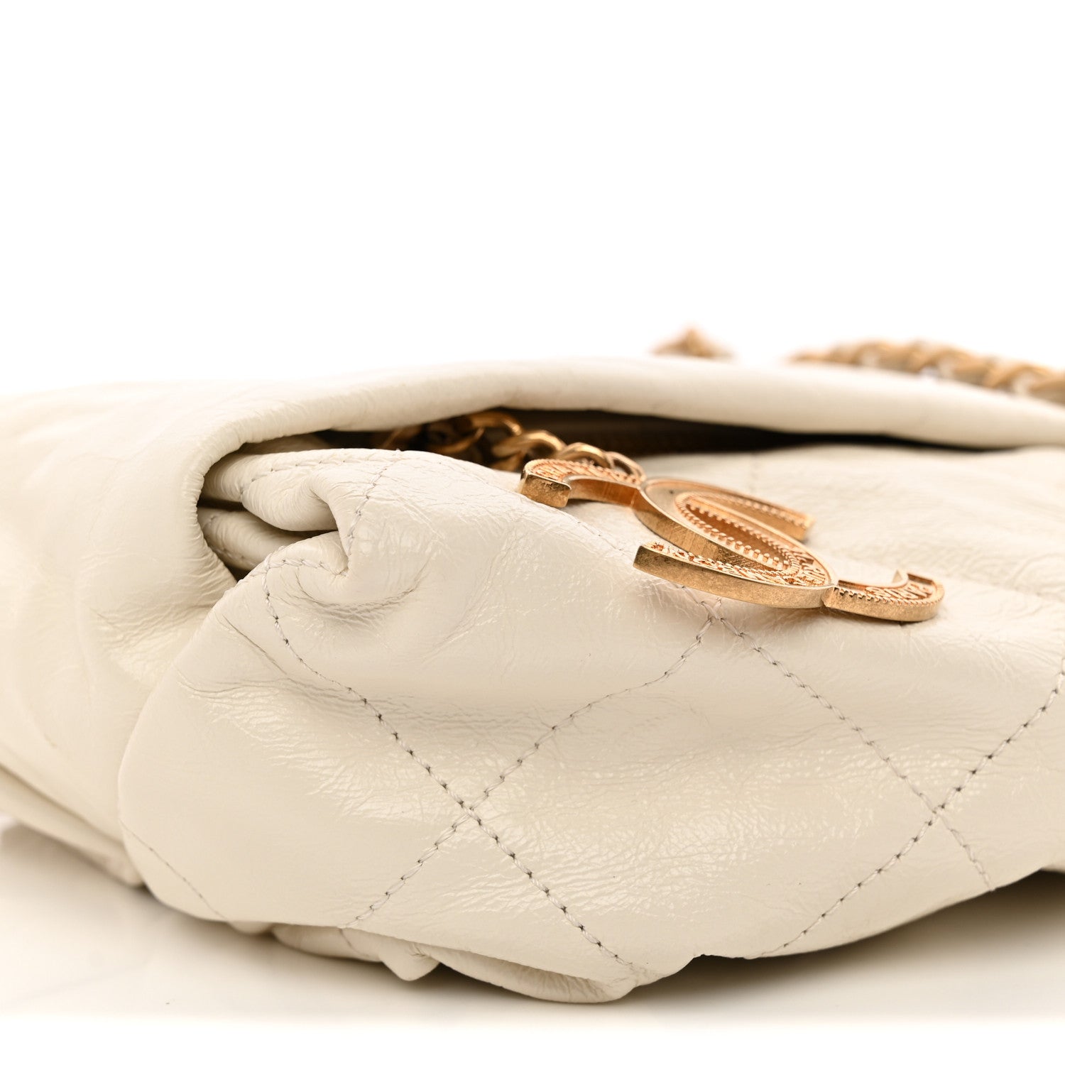 Chanel Calfskin Quilted Baluchon  White 7 of 8