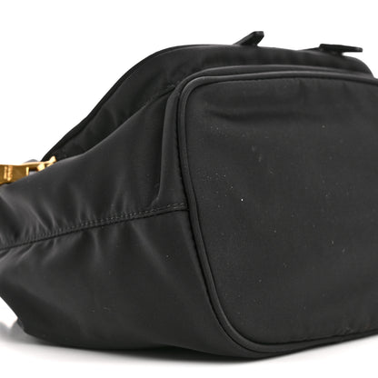 Prada Saffiano Tessuto Nylon Mini Bucket Crossbody Bag Black 10 of 15