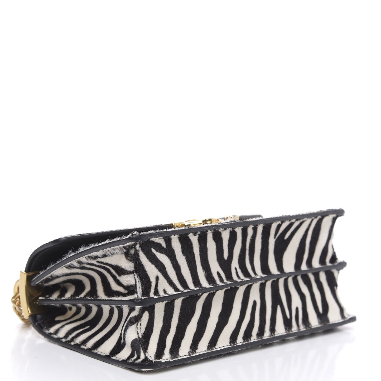 Cavallino Pony Hair Shoulder Bag White Black