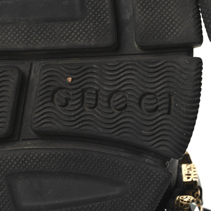 Gucci X SEGA Mesh Suede Calfskin Removable Crystals Womens Flashtrek Sneakers 35.5 Black Silver 8 of 8