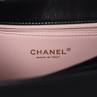 Chanel Iridescent Calfskin Quilted Straight Lined Flap Black 6 of 8