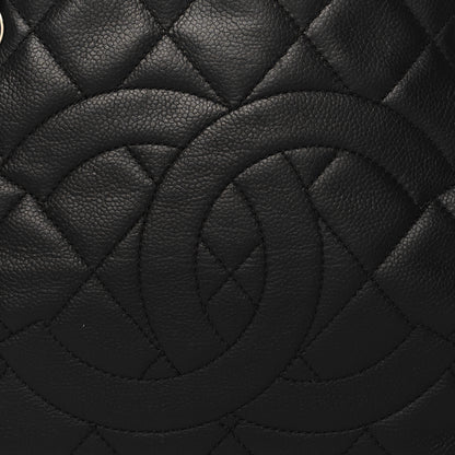 Chanel Caviar Quilted CC Timeless Soft Tote Black 10 of 12