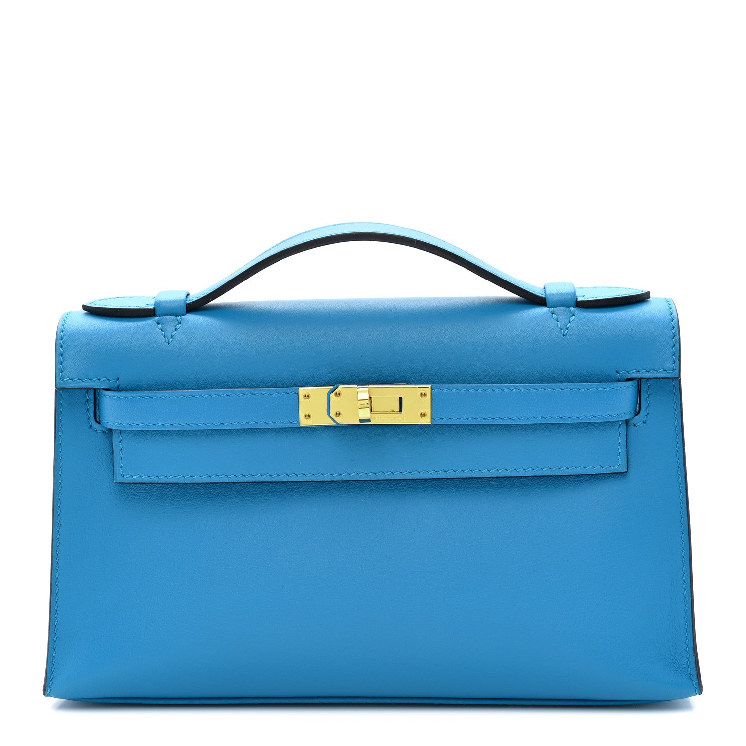 Hermes Swift Kelly Pochette Clutch Bleu Frida 1 of 11