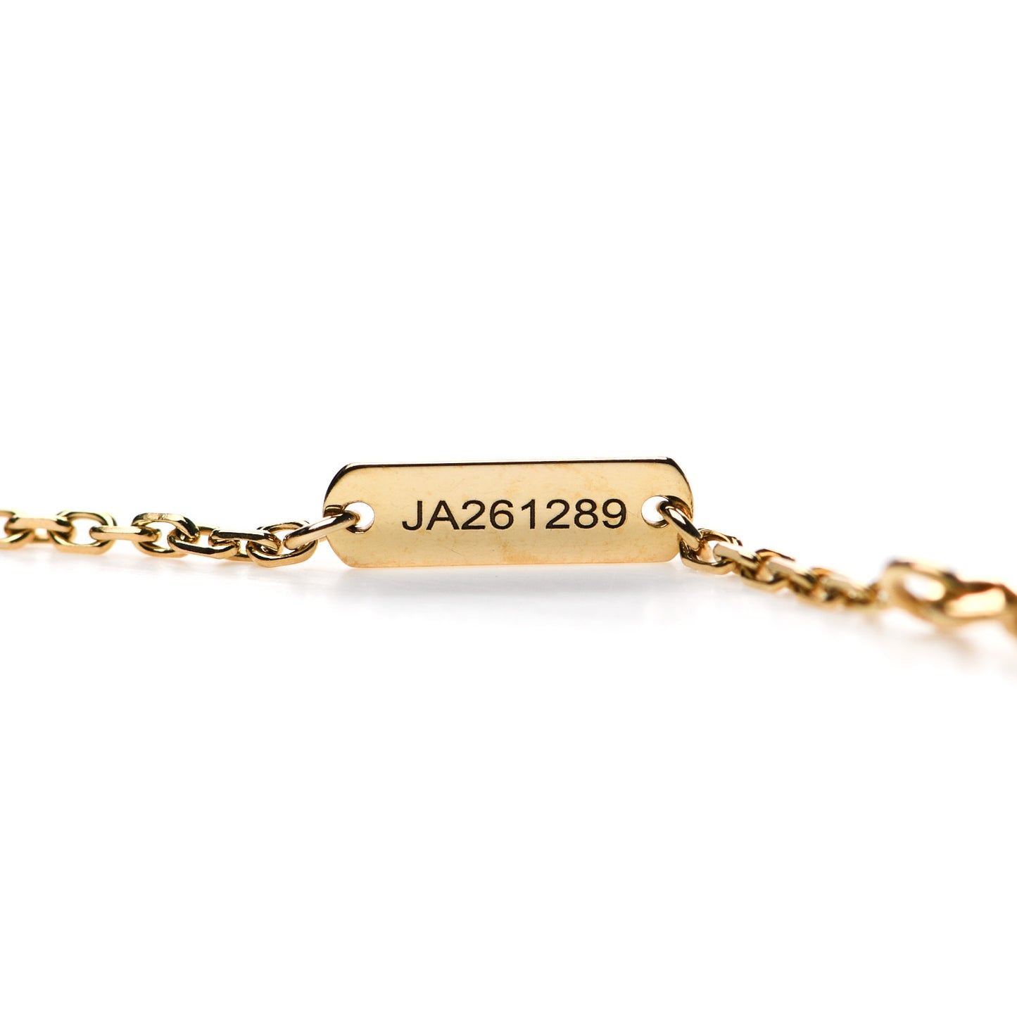 18K Yellow Gold Black Onyx Vintage Alhambra Pendant Necklace
