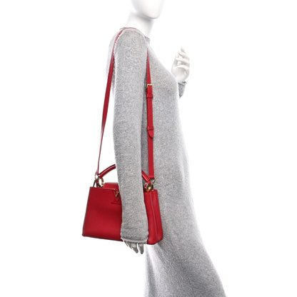 Louis Vuitton Taurillon Capucines BB Scarlet Red 2 of 9