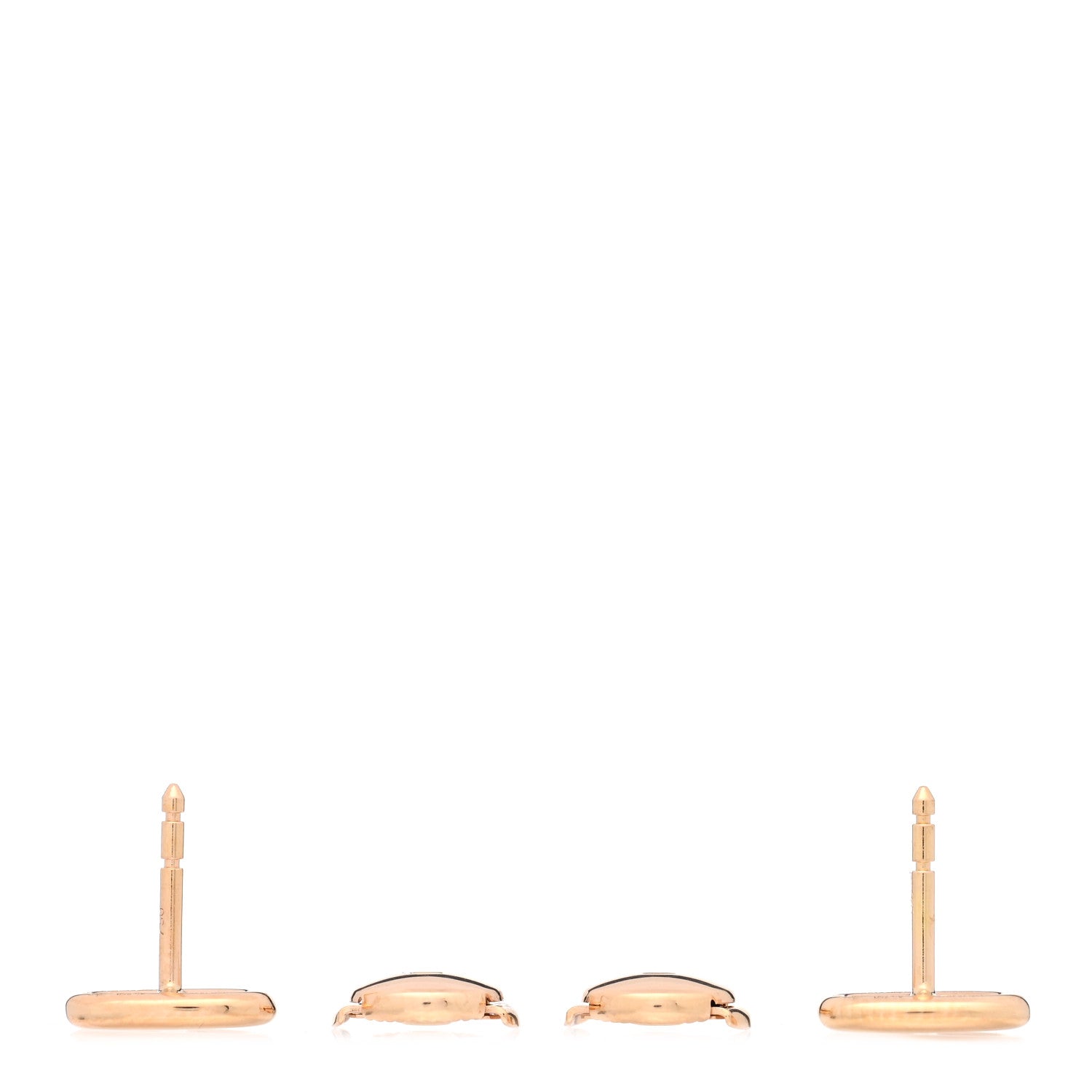 Hermes 18K Rose Gold TPM Farandole Stud Earrings 3 of 5