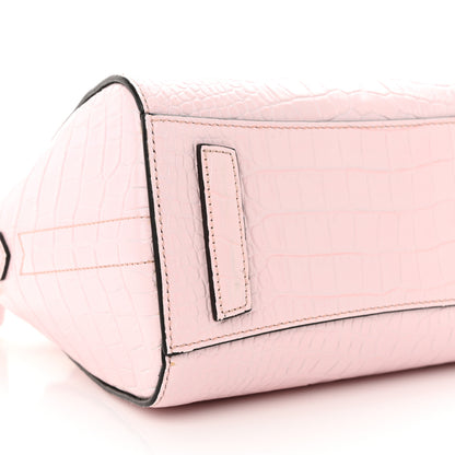Givenchy Calfskin Crocodile Embossed Mini Antigona Pink 9 of 13