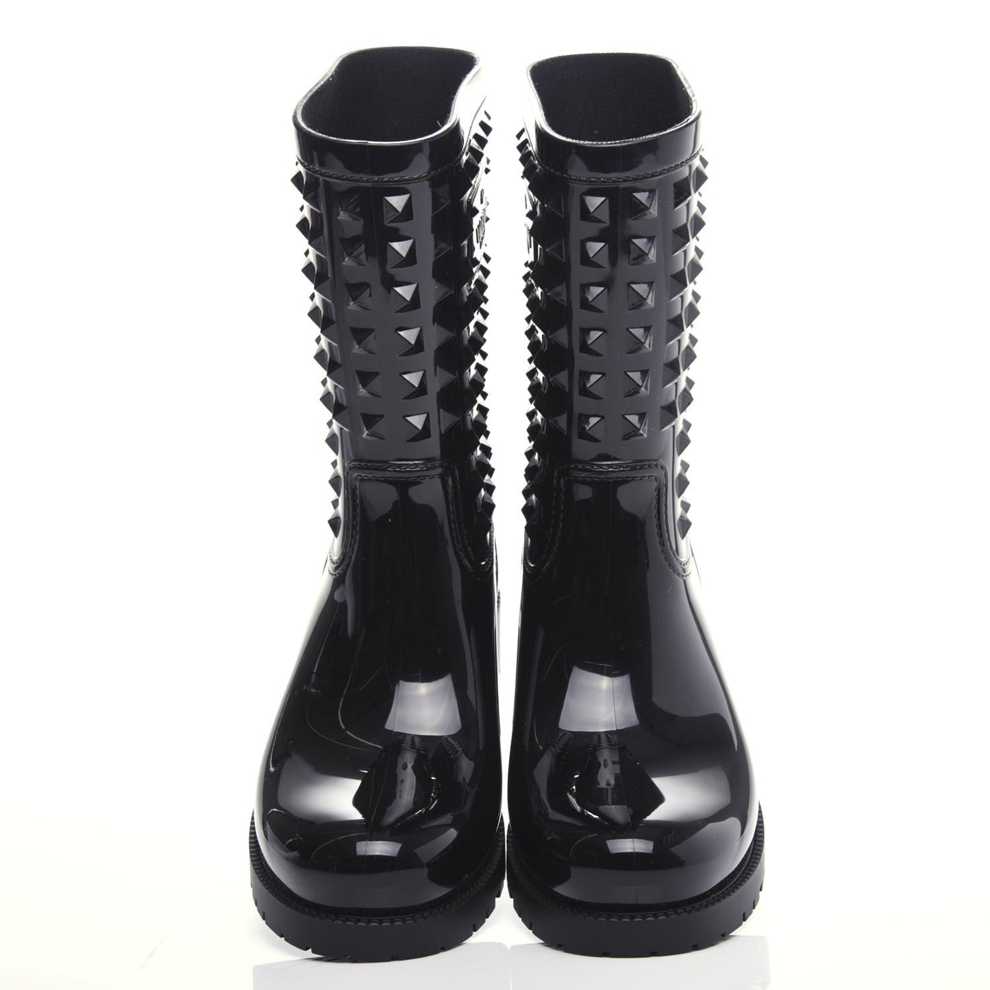 Rubber Rockstud Short Rainboots 40 Black