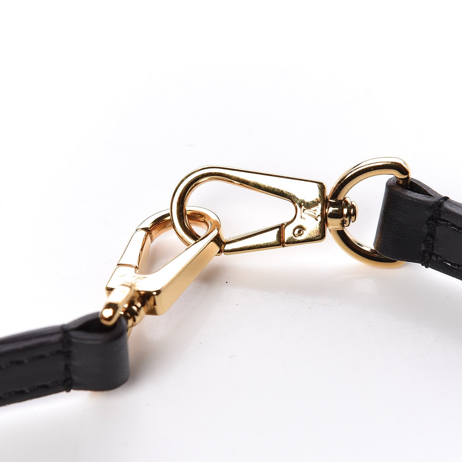 Louis Vuitton Calfskin City Steamer MM Shoulder Strap Black 4 of 4
