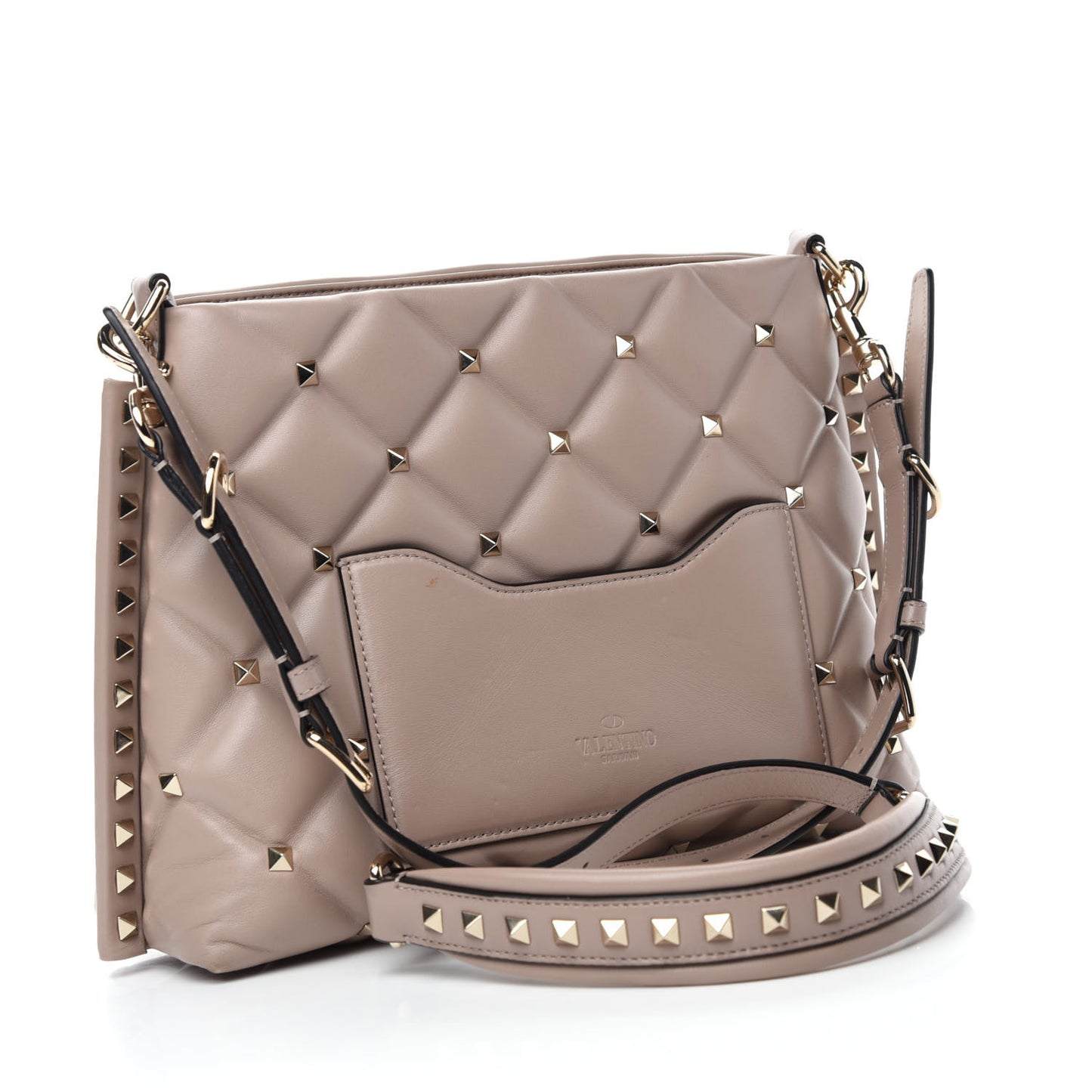 Nappa Candystud Shoulder Bag Poudre