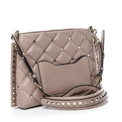 Valentino Garavani Nappa Candystud Shoulder Bag Poudre 3 of 10