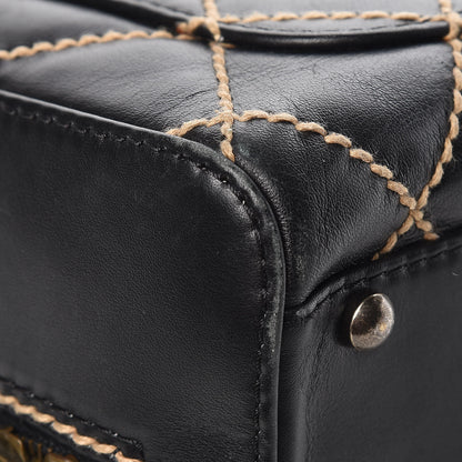 Chanel Calfskin Wild Stitch Top Handle Bag Black 15 of 16