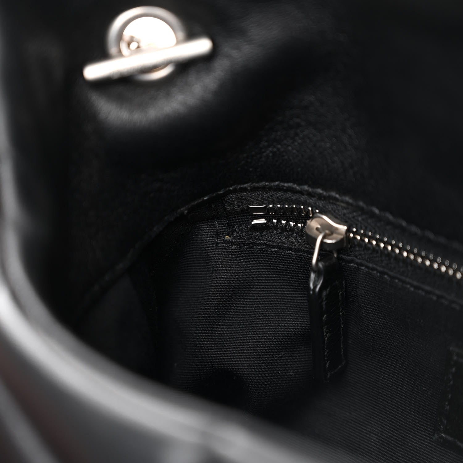 Saint Laurent Lambskin Quilted Toy Loulou Puffer Monogram Chain Satchel Black 11 of 12