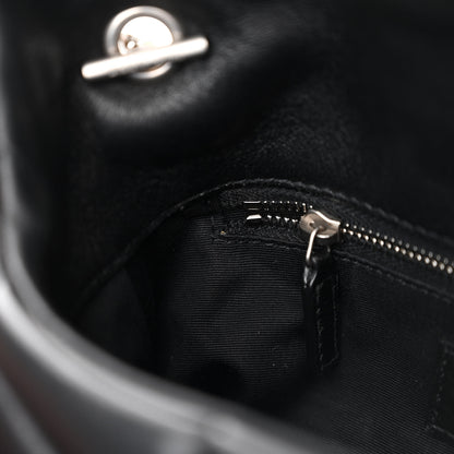 Saint Laurent Lambskin Quilted Toy Loulou Puffer Monogram Chain Satchel Black 11 of 12