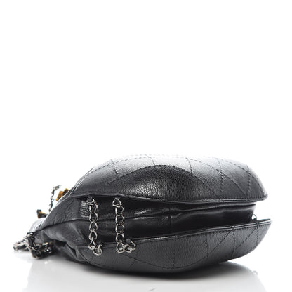 Chanel Calfskin Quilted Small Gabrielle Bucket Black 4 of 11