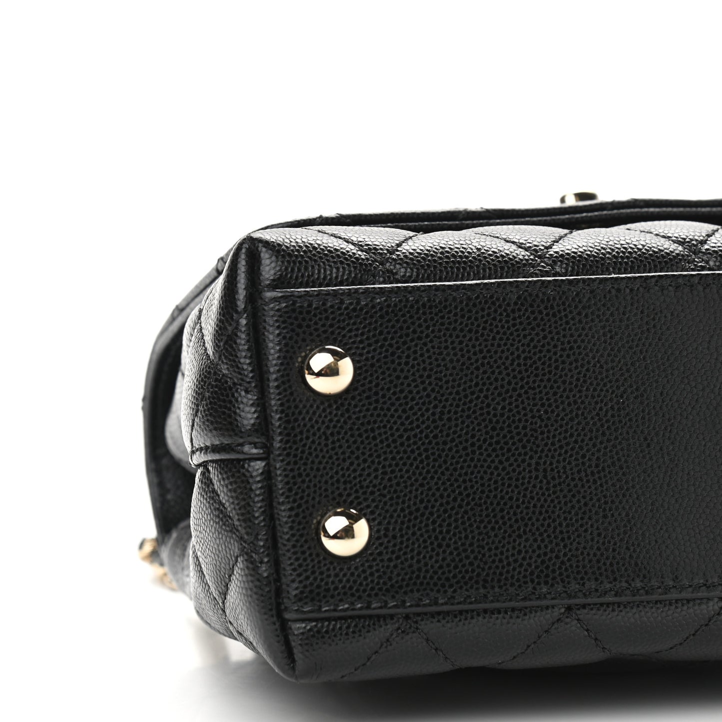 Caviar Quilted Extra Mini Coco Handle Flap Black